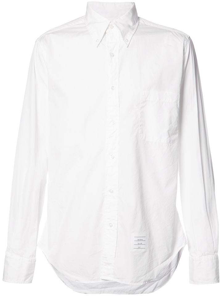 Thom Browne Button-down Shirt, Size: 2, White, Cotton