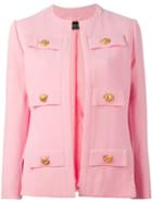 Jean Louis Scherrer Vintage Multiple Pocket Jacket, Women's, Size: 40, Pink/purple