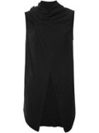 Rick Owens Lilies Wrap Vest, Women's, Size: 46, Black, Viscose/angora/wool/polyimide