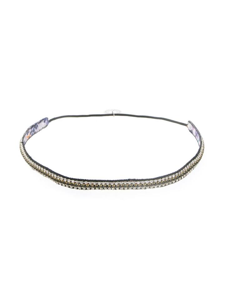 Serpui Embellished Headband, Women's, Black, Other Fibres