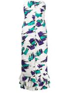 Attico Strapless Colour-block Dress - White