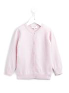 Cashmirino Round Neck Cardigan, Toddler Girl's, Size: 3 Yrs, Pink/purple