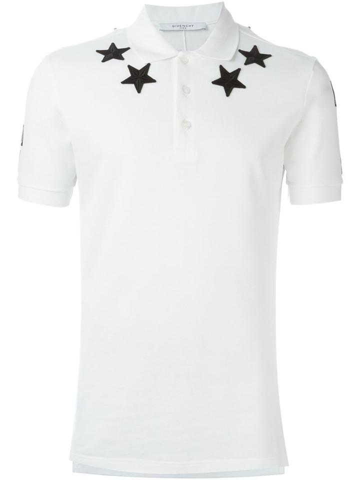 Givenchy - Star Patch Polo Shirt - Men - Cotton/polyester - L, White, Cotton/polyester