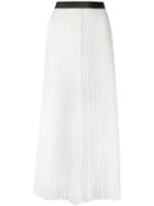 Christopher Kane Translucent Iridescent Pleated Skirt, Women's, Size: 44, White, Polyester/silk/acetate