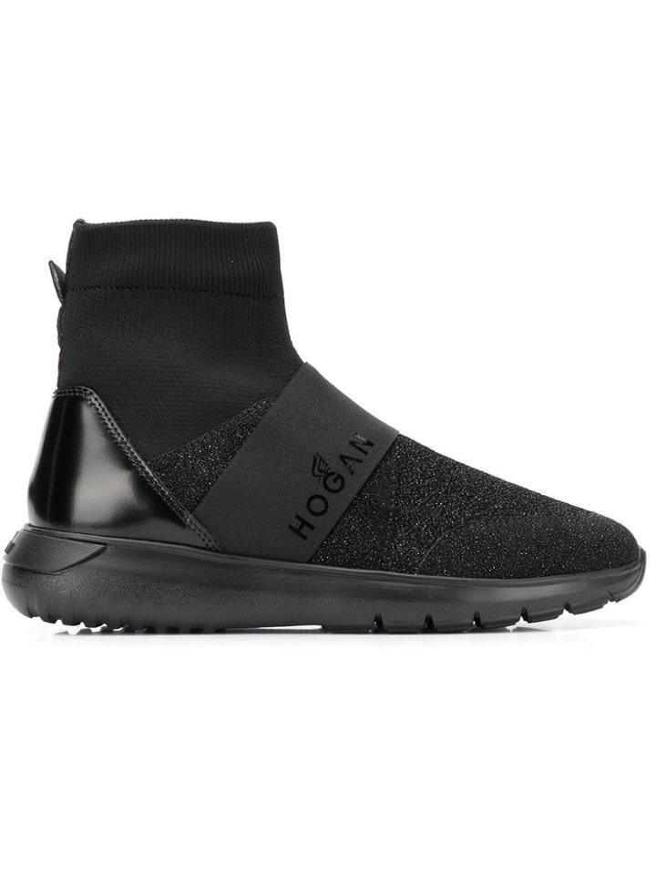 Hogan Ankle Sock Sneakers - Black