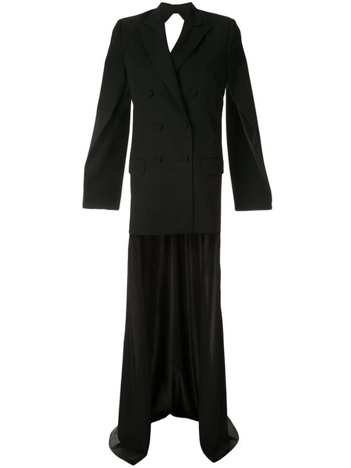 Seen Users Layered Blazer Dress - Black