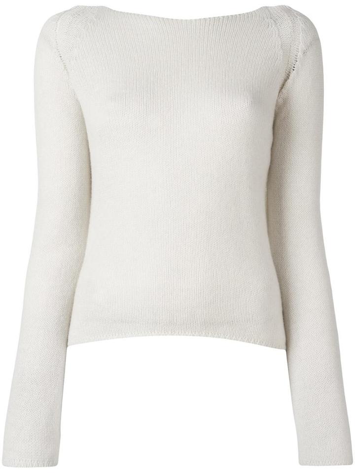 Forte Forte Scoop Back Jumper, Women's, Size: 0, Nude/neutrals, Cashmere