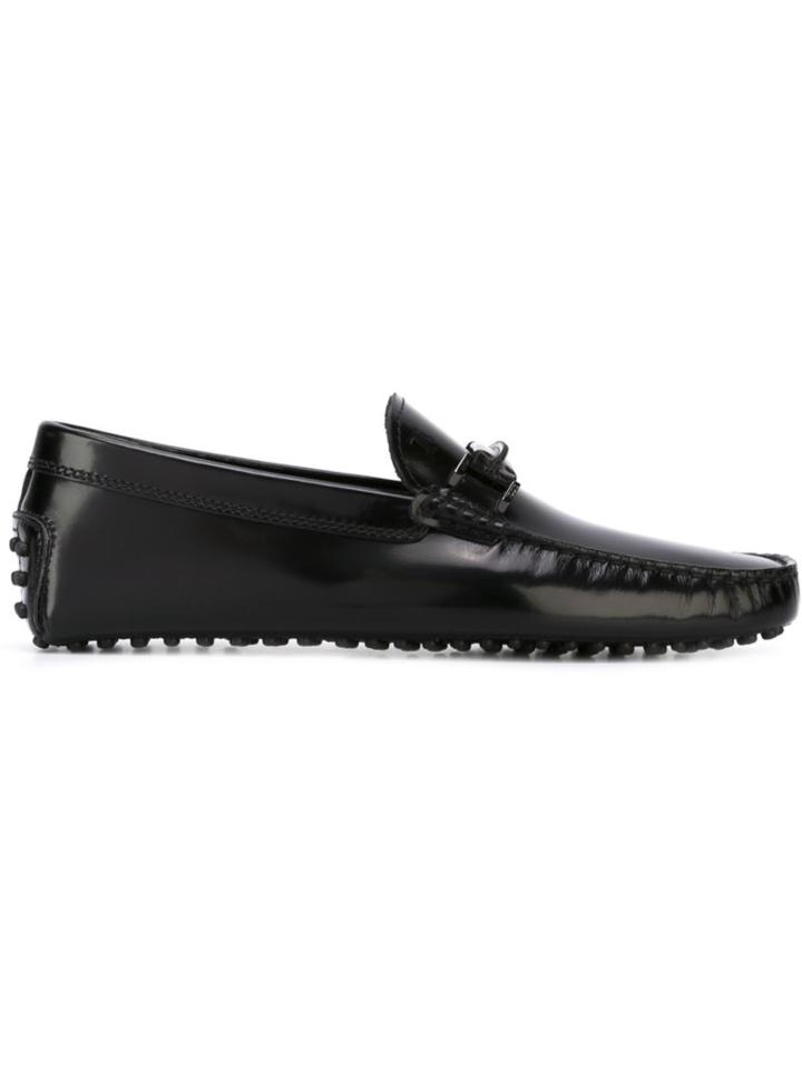 Tod S Classic Loafers, Men's, Size: 6, Black, Calf Leather/leather/rubber