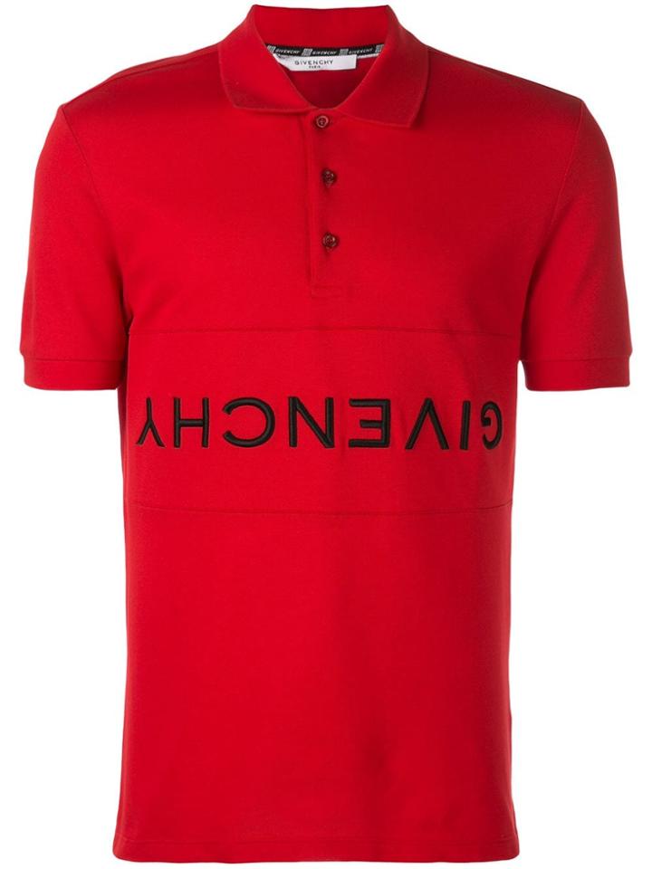 Givenchy Upside Down Logo Polo - Red