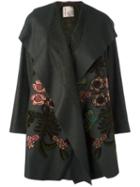 Antonio Marras Waterfall Coat, Women's, Size: 38, Green, Virgin Wool/wool/acrylic/viscose