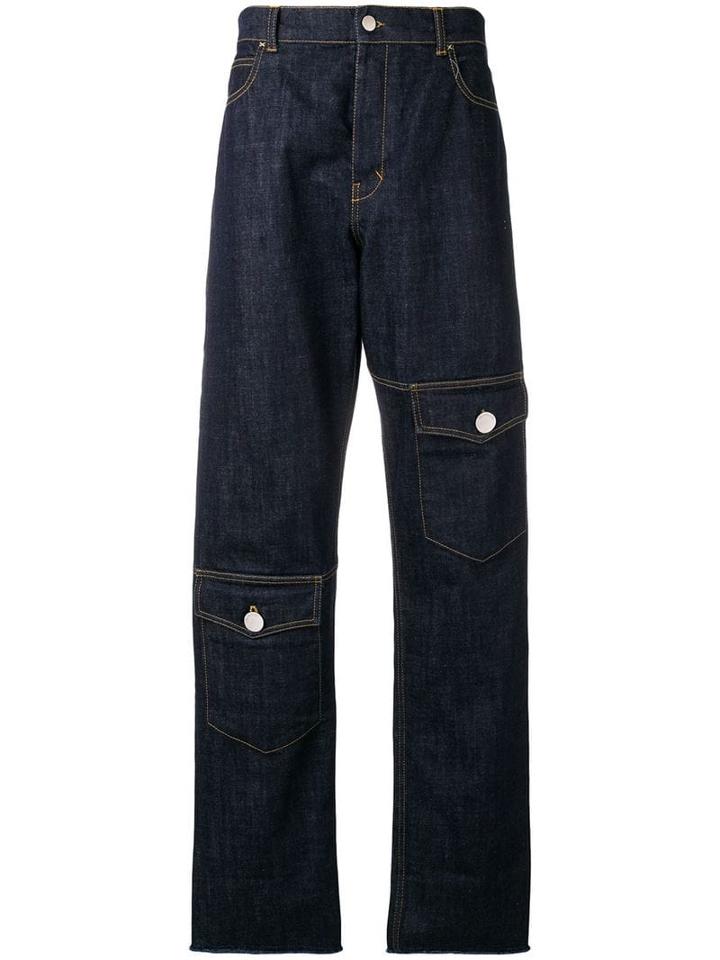 Jw Anderson Raw Denim Trousers - Blue