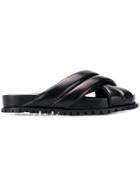 Jil Sander Cross Strap Sandals - Black
