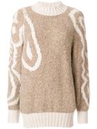 See By Chloé Oversized Patterned Jumper - Nude & Neutrals