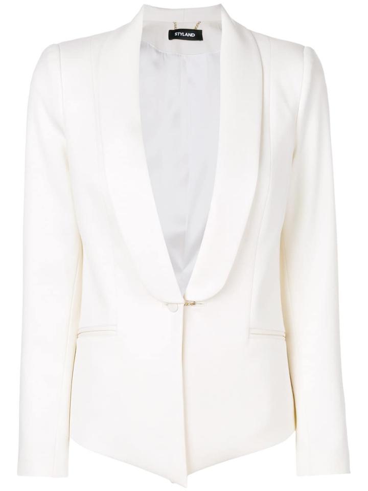 Styland Button Blazer - Neutrals