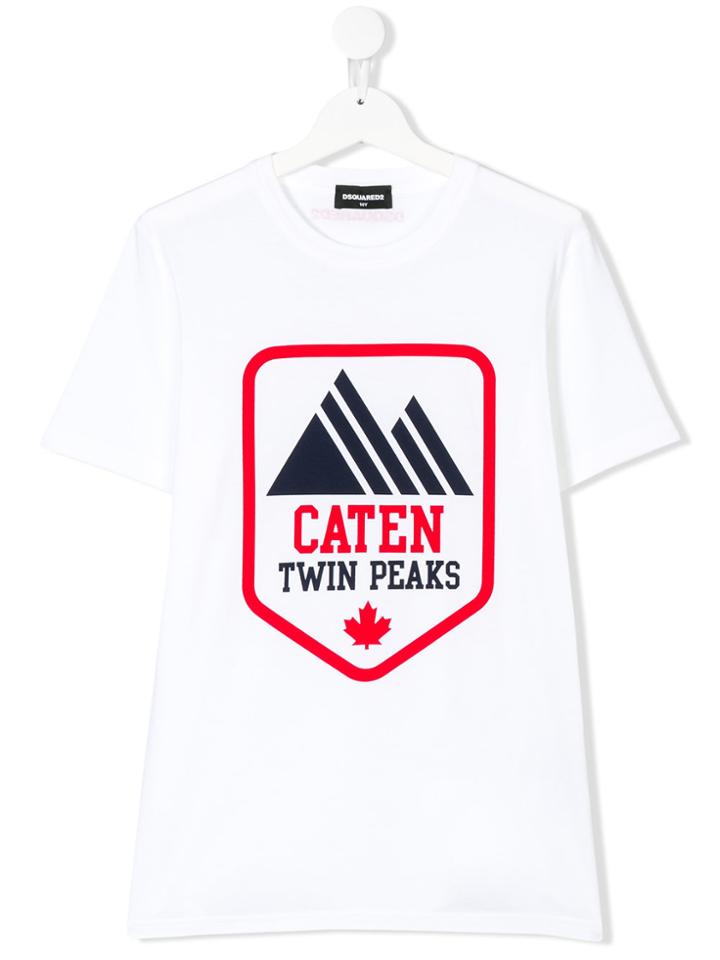 Dsquared2 Kids Teen Twin Peaks Print T-shirt - White