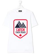 Dsquared2 Kids Teen Twin Peaks Print T-shirt - White