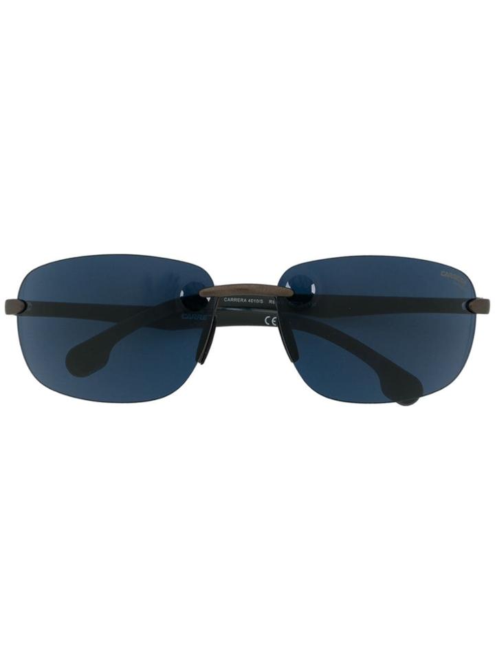 Carrera Rimless Rectangular Sunglasses - Blue