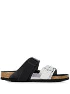 Birkenstock Metallic Strap Slides - Black