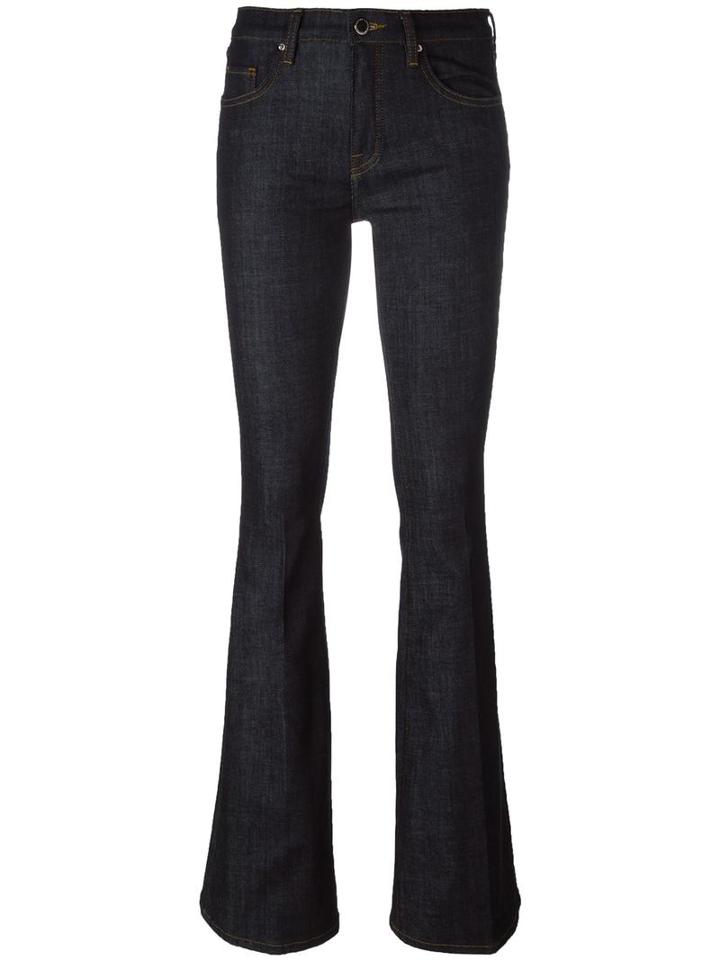 Victoria Victoria Beckham Stretch Flared Jeans, Women's, Size: 28, Blue, Cotton/polyester/spandex/elastane