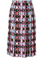 Emilio Pucci Geometric Print Pleated Skirt, Women's, Size: 38, Silk