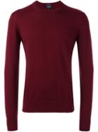 Armani Jeans Crew Neck Pullover, Men's, Size: Large, Red, Wool