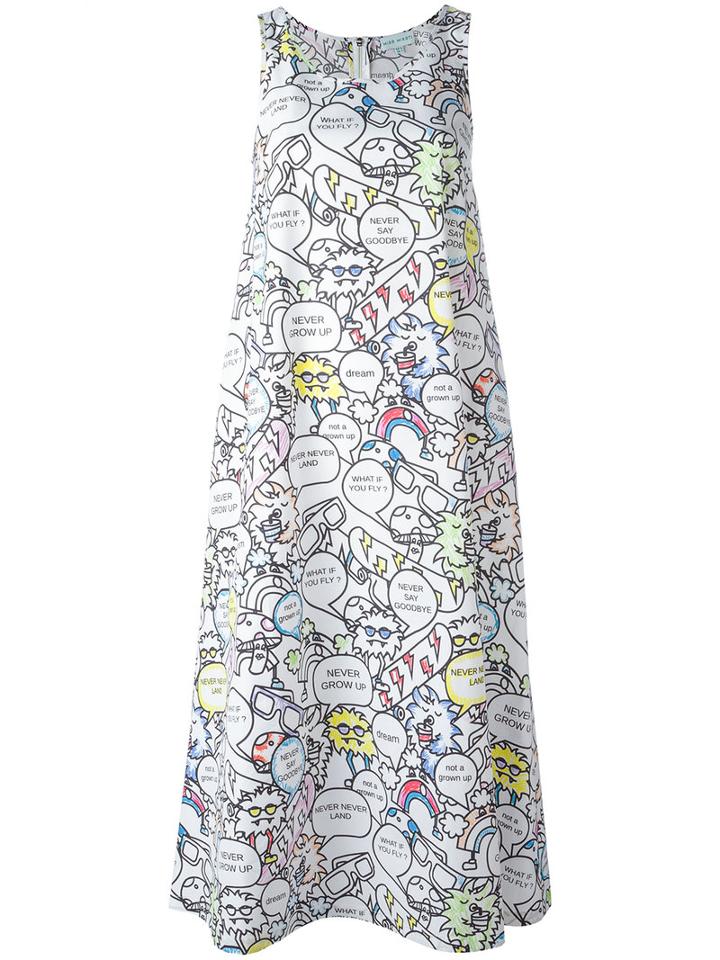 Mira Mikati Speech Bubble Print Dress, Women's, Size: 38, Cotton