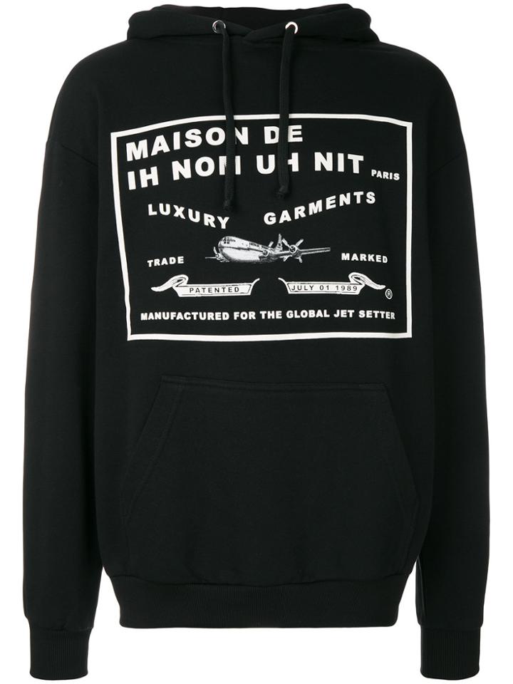 Ih Nom Uh Nit Oversized Slogan Hoodie - Black