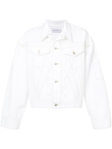Chin Mens Denim Jacket - White