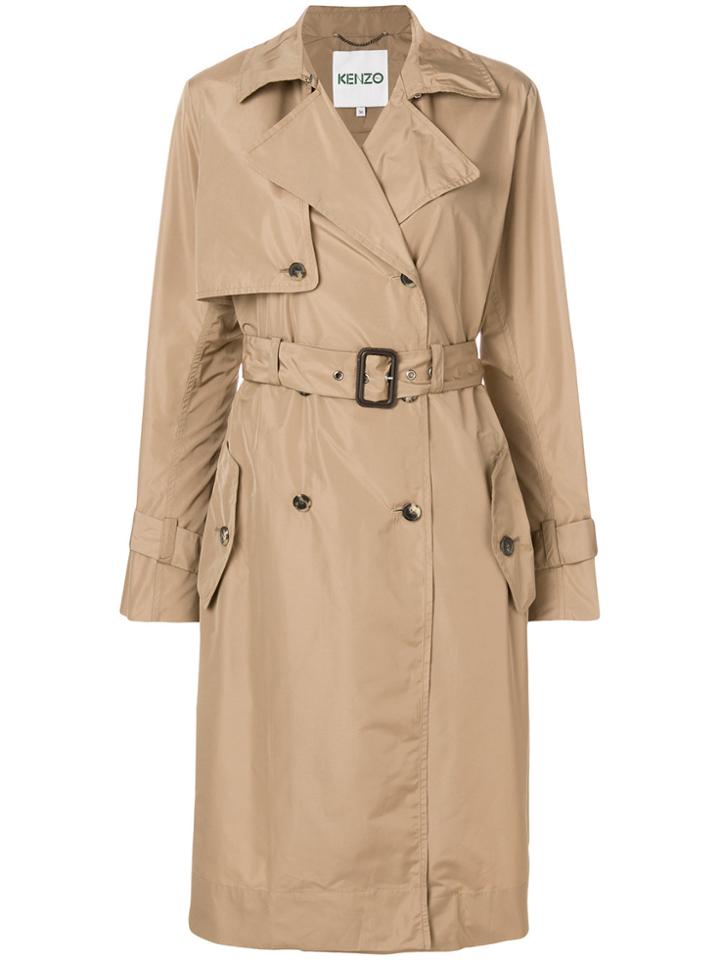 Kenzo Kenzo Beige Trench Coat - Nude & Neutrals