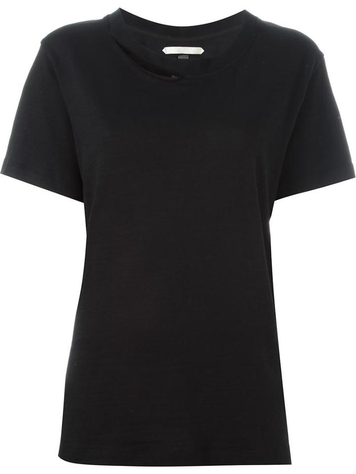 Off-white Cut Out T-shirt, Women's, Size: S, Black, Cotton