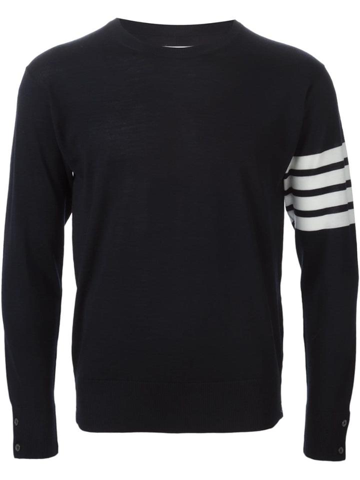 Thom Browne 4-bar Merino Pullover - Blue