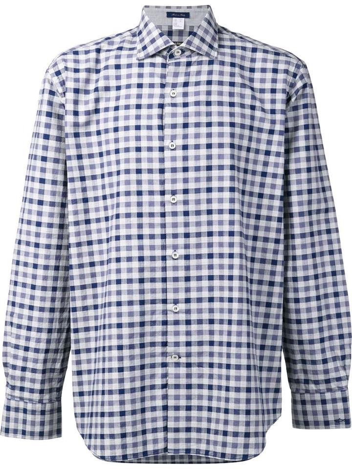 Paul & Shark Checked Shirt, Men's, Size: 42, Blue, Cotton