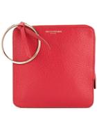 Sara Battaglia Metal Ring Square Tote - Red