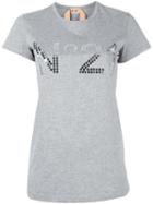 No21 Logo Pattern T-shirt, Women's, Size: 42, Grey, Cotton