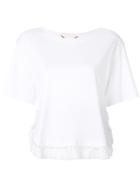 Muveil Pearl Tulle Embroidered T-shirt - White