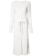 Raquel Allegra - Belted Dress - Women - Rayon - 1, White, Rayon