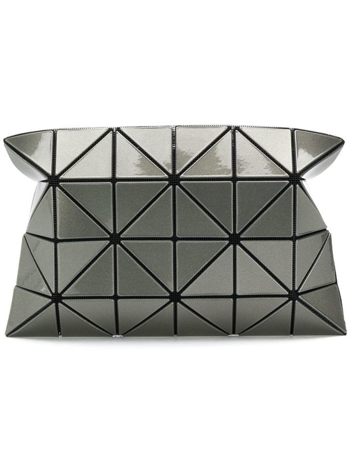 Bao Bao Issey Miyake Lucent Geometric Pattern Clutch - Grey