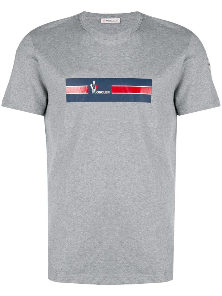 Moncler Printed Logo T-shirt - Grey
