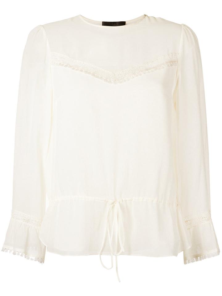 Talie Nk - Silk Blouse - Women - Silk - 38, Women's, Nude/neutrals, Silk
