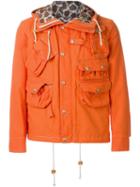 Junya Watanabe Comme Des Garçons Man Multi Pocket Hooded Jacket, Men's, Size: Xs, Yellow/orange, Cotton/linen/flax/cupro