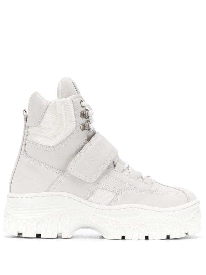 Msgm Platform Boots - 01 White