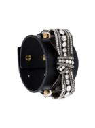 Lanvin Bow Embellished Detail Bracelet, Women's, Black