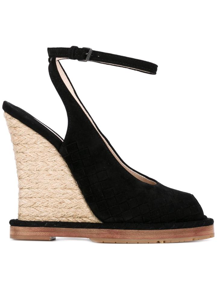 Bottega Veneta Wedge Sandals - Black