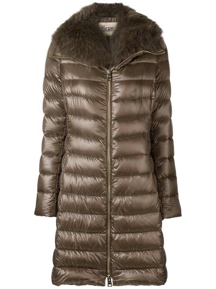 Herno Iconic Elisa Padded Coat - Brown