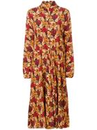 Prada Floral Print Midi Dress - Nude & Neutrals
