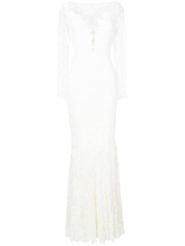 Olvi´s Lace-embroidered Flared Dress - White