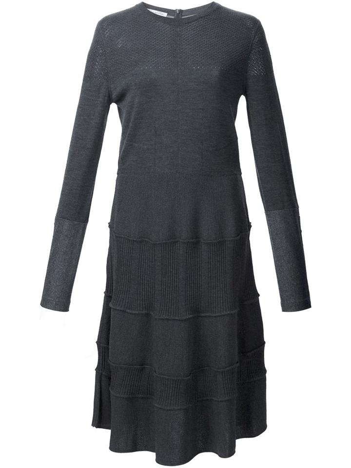 Oscar De La Renta Flared Sweater Dress
