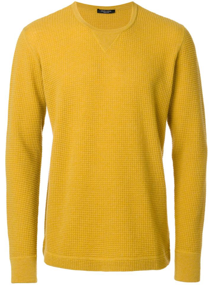Roberto Collina Textured Sweater - Yellow & Orange