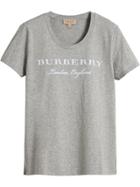 Burberry Printed Cotton T-shirt - Grey