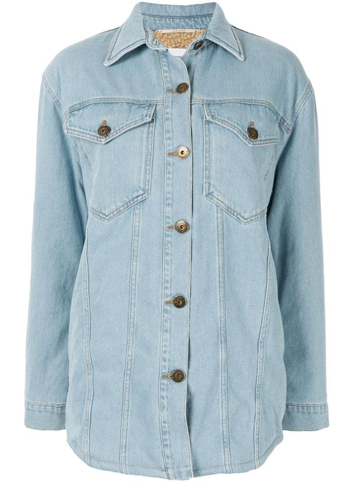 Nanushka Oversized Denim Jacket - Blue